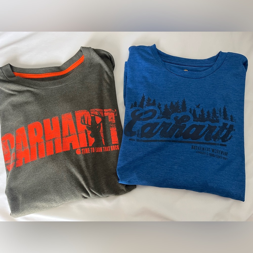 Two Boys Carhartt Long Sleeve T shirts